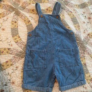 Little Co Toddler Shortalls Unisex 5t Boy Girl Denim